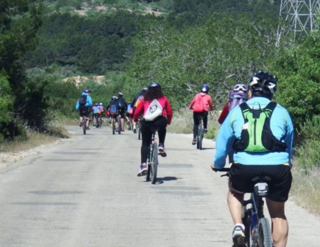 Saliendo en bici